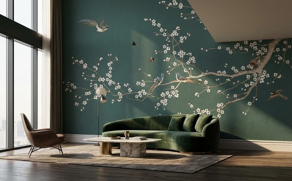 After Teal Green Chinoiserie