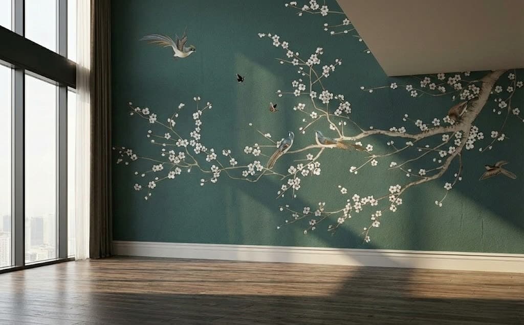 Before Teal Green Chinoiserie