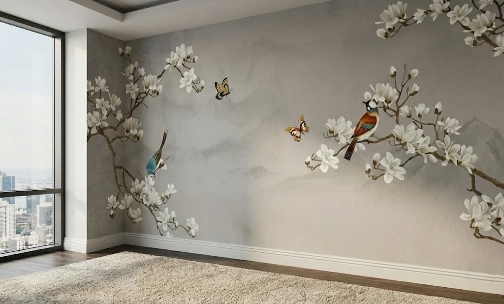 Before Grey Magnolia & Birds